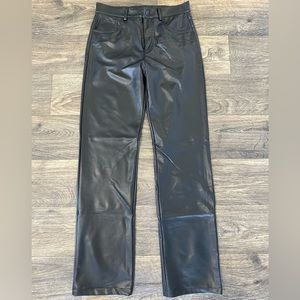 Zara women faux leather pant medium